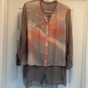 Ellie Tahiti double layered watercolor blouse